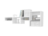 White Wall-Mounted Shelf Unit with 5 Shelf B062P252161