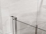 Goodyo 36"x 72" Bifold Frameless Glass Shower Door 1/4 inch Tempered Clear Glass Pivot Swing Shower D163147915