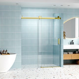 56" - 60" W x 76" H Frameless Soft-closing Single Sliding Shower Door, 1/4" Tempered Glass W1573P203105