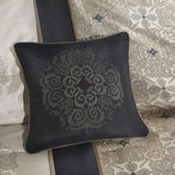 Cal King 7 Piece Jacquard Comforter Set with Throw Pillows B035128852