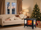 21 inchThree-sided Freestanding Electric Fireplace Stove heater with 3D Flame effect with remote 84633594