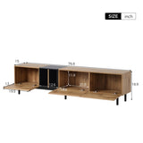 ZNTS Modern TV Stand for 80'' TV with 3 Doors, Media Console Table, Entertainment Center with Large WF302939AAP