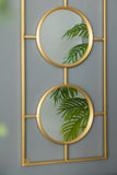 3 Mirror Piece Wall Mirror in Gold Rectangular Frame, Home Wall Decor for Bedroom Living Room, W2078124320