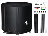 132 Gallon Folding Rain Barrel Water Collector Black 92733074
