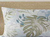 6 Piece Oversized Cotton Comforter Set with Throw Pillow Blue Full B035128765