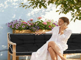 Outdoor Swing Cushions 63 Inch, Waterproof 4" Thick Porch Swing Cushion Replacement with Backrest 36897142