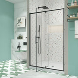 56-60" W x 71" H Piovt Swing Glass Shower Door,Pivot Frame Sliding Shower Door with 1/4" Clear W2122P199046