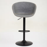 Adjustable Swivel Bar Stools, Mid-Century Modern PU Leather Upholstered Counter Height Bar Stool, W1143P173512