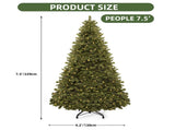 7.5ft Pre-lit Hinged Spruce Artificial Christmas Tree with 1450 Branch Tips & 550 Lights, Remote 56016437