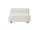 Modern Curved Upholstered Accent Chair Curved Plush Design for Living Room & Bedroom N767P399471B
