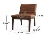 Upholstered Dining Chairs With Rubber Legs ,Light Brown 73471.00PUCOGN