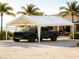 10 x 20 ft Carport Replacement Canopy Cover, Heavy-Duty Waterproof Garage Top Tarp with Ball Bungees 08648136