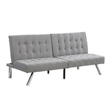 WOOD FRAME, STAINLESS LEG, FUTON, SOFA BED GREY W2297P247601