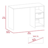 Light Gray 2-Shelf 1-Drawer Writing Desk B062111637
