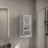 Bathbi 28" tall Medicine Cabinet with Two interior Shelves and One open Shelf B200P235833