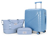 Luggage Sets 3 Piece, PP Luggage Set, Suitcases with Wheels, Hardside Hard Shell Travel Luggage with 06334447