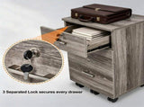 () 3-Drawer P2 Particleboard Melamine-Faced Wooden Filing Cabinet 32007989