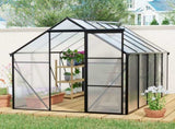 6x10 FT Polycarbonate Greenhouse Raised Base and Anchor Aluminum Heavy Duty Walk-in Greenhouses for 81183691