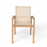 BELFAST DINING CHAIR,Set of 2,Teak Frame Beige Textile N762P240699A