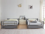 Twin Over Twin Convertible Bunk Bed with 2 Storage Drawers, Metal Bunk Bed Can 58532352