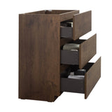 Alice-24F-105,Floor cabinet WITHOUT basin, Walnut color, With three drawers, Pre-assembled W1865107126