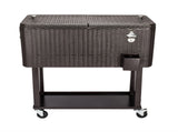 80QT Rattan Square Legs Cooler with Shelf 16526367