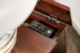 Modern Transitional Design 1pc Side Table/Nightstand Storage Cabinet Cherry Color USB Outlet B011P191196