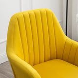 ZNTS Tuchico Contemporary Velvet Upholstered Accent Chair, Yellow T2574P164265