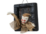 18"x12.5" Sound-Activated Halloween Zombie Prisoner Decor - Glowing Red Eyes, Creepy Sounds & 38442131