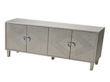 Stylish and Functional 4-Door Storage Cabinet with Pine Legs and MDF, for Living Room Bedroom,and W757P144373