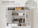 Vividwood Over The Storage Cabinet, Farmhouse Storage Cabinet Over with 2 Barn Door & T5618P505967