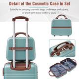Hardshell Luggage Sets 3 Pieces 20"28" Luggages and Cosmetic Case Spinner Suitcase with TSA Lock N732P171585M