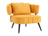 Decorative armchair with a spring seat cushion and slipcover, Chenille living room tub chair, W5188P462022
