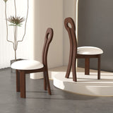 Dining Chairs Set of 2, Key-design Home Chairs, PU Leather Solid Wooden Dining Chairs with White W2700P237226