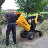 ZNTS 6'' Inch 420cc 15hp Pull Start Gas Powered 4-Wheels Wood Chipper Shredder Mulcher with Towbar/Stop W2089P218632