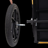 Yellow Outdoor Heavy Duty Foldable Utility Pet Stroller Dog Carriers Bicycle Trailer W136458017