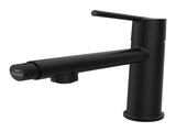 Matte Black Single Handle Bathroom Faucet for 1 or 3 Holes ,Fountain and Flow Mode Deck Mount 92557406