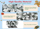 3FT, 4FT, 5FT, 6FT, 4 Pack Pre-Flocked Christmas Trees, Pencil Christmas Tree with Snow Tips, X'Mas N710P513665K