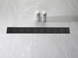 30 Inch Linear Shower Drain with Removable Brick Patterned Grate Cover, 304 Stainless Steel Shower 03505773