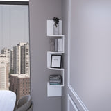 Rosebud Corner Floating Shelf Modern Full-Wall 4-Shelf Unit B128P176175