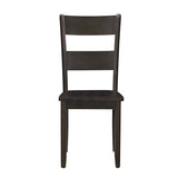 Distressed Walnut Ladder Back Side Chairs B062P182729
