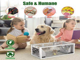 2 pcs Dual-Door Humane Rat Trap Continuous Mouse Catching, Heavy-Duty Galvanized Iron Construction 64124741