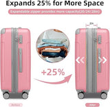 Luggage Sets 6 Piece with Duffel Bags, Hardside Expandable Suitcases with Spinner Wheels TSA Lock, W3412P390505