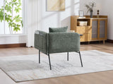 Leisure Chair, Lounge Relaxing Chair Small Table and Back Pillow, Modern Upholstered Chairs W395P453314