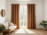 52 x 84 Inch Natural Linen Curtains 2 Panels Set Grommet Light Filtering Burlap Drapes 38861439