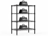 4-Tier Storage Shelf Unit,48-Inch Metal Wire Shelving Rack ,Adjustable Layer 83453508