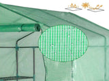 143x143x195cm Black Iron Pipe Steeple With 8 Pieces Grid Flower Stand With Zipper Rolling Door PE 02250966