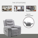 ZNTS Power Recliner Chair with Adjustable Massage Function, Velvet Electric Power Chair for Elderly with W1998120245