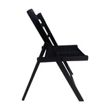 Furniture Slatted Wood Folding Special Event Chair - black, Set of 4, FOLDING CHAIR, FOLDABLE STYLE W49553509