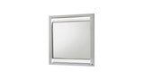 ZNTS Glam Modern Style Mirror Made with Wood in White B009P243213